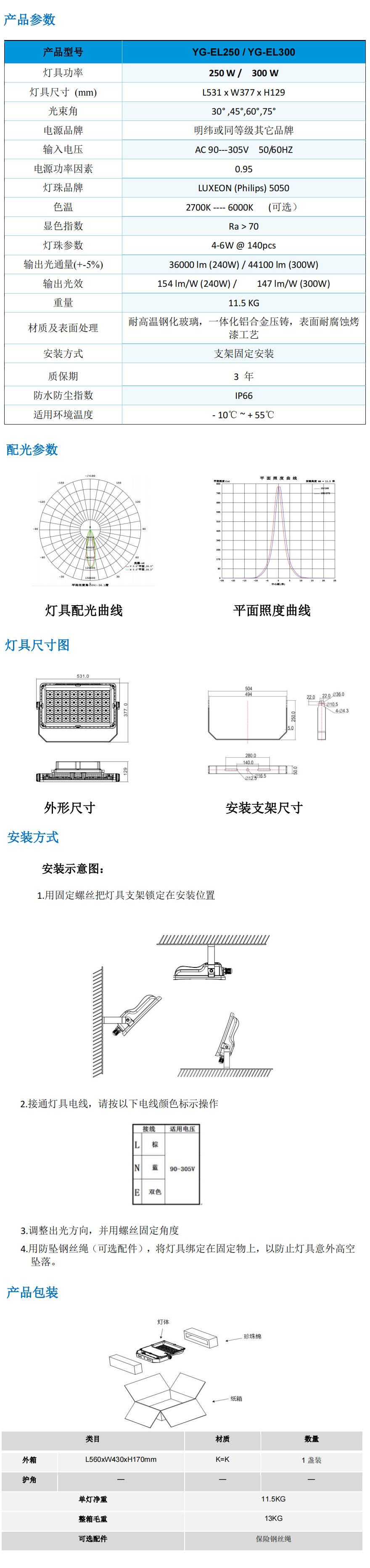 YG-EL250 YG-EL 300-----LED设备灯(图1)